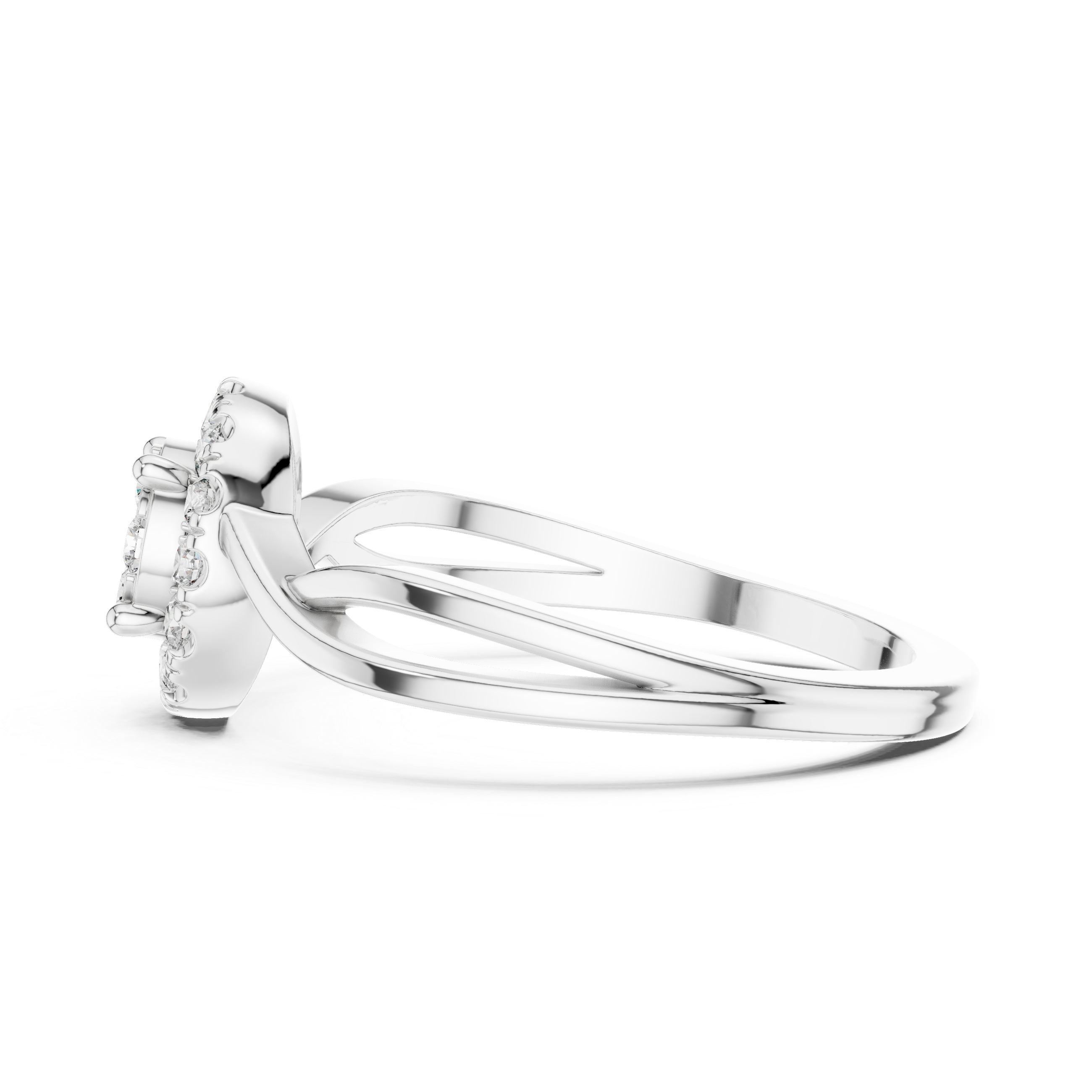 Horizon Line lab grown diamond ring