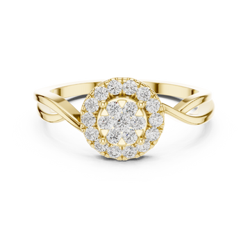 Horizon Line lab grown diamond ring