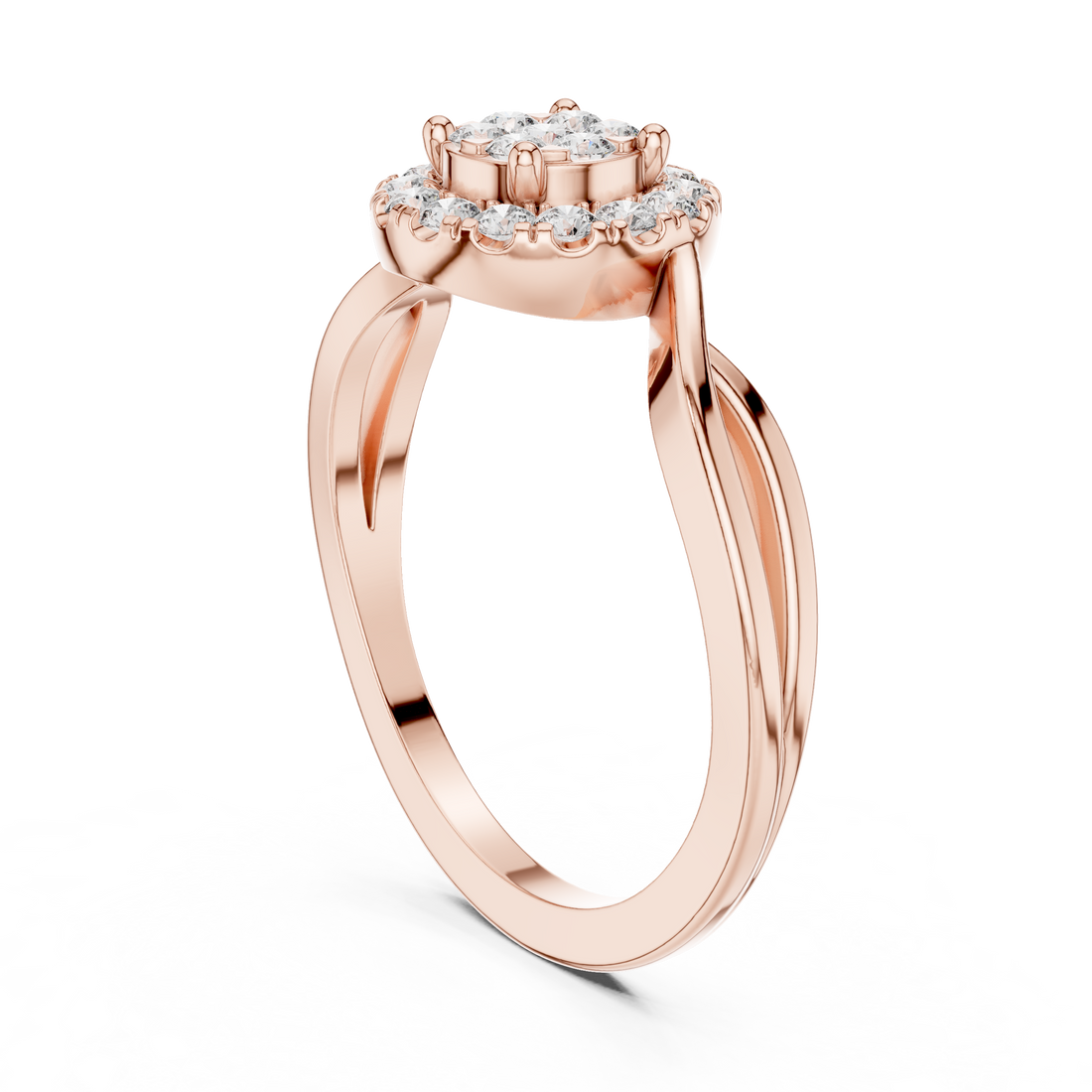 Horizon Line lab grown diamond ring
