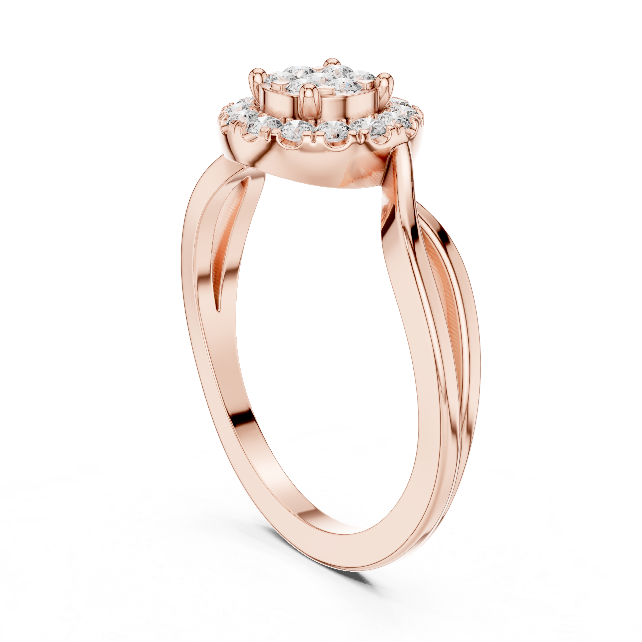 Horizon Line lab grown diamond ring