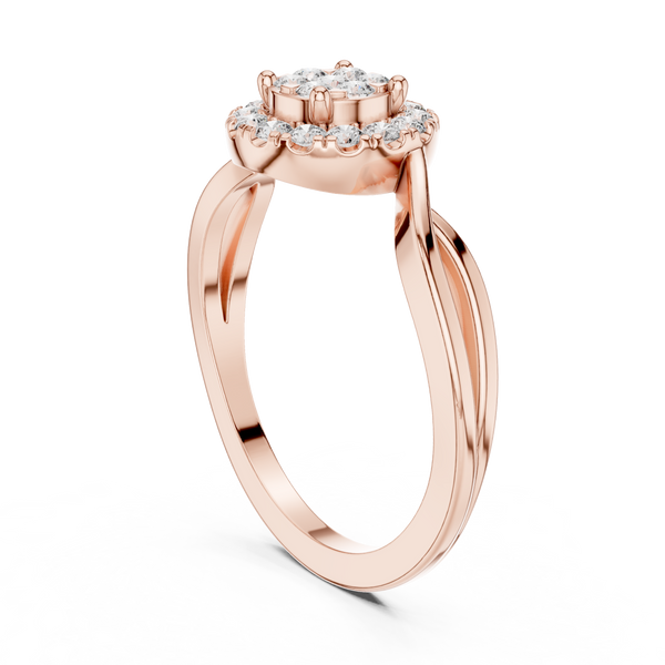 Horizon Line lab grown diamond ring