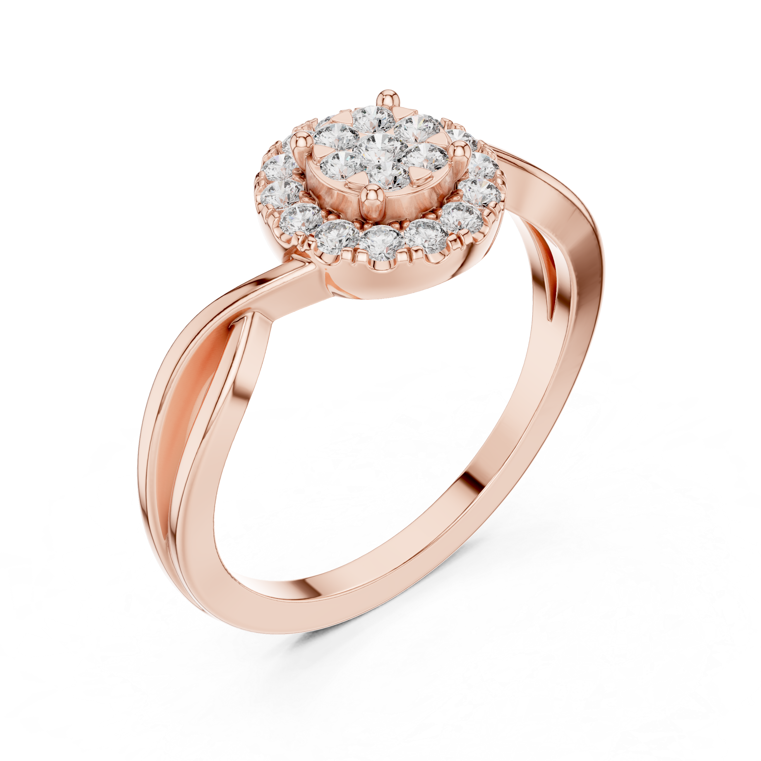 Horizon Line lab grown diamond ring