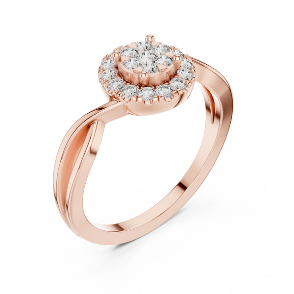 Horizon Line lab grown diamond ring