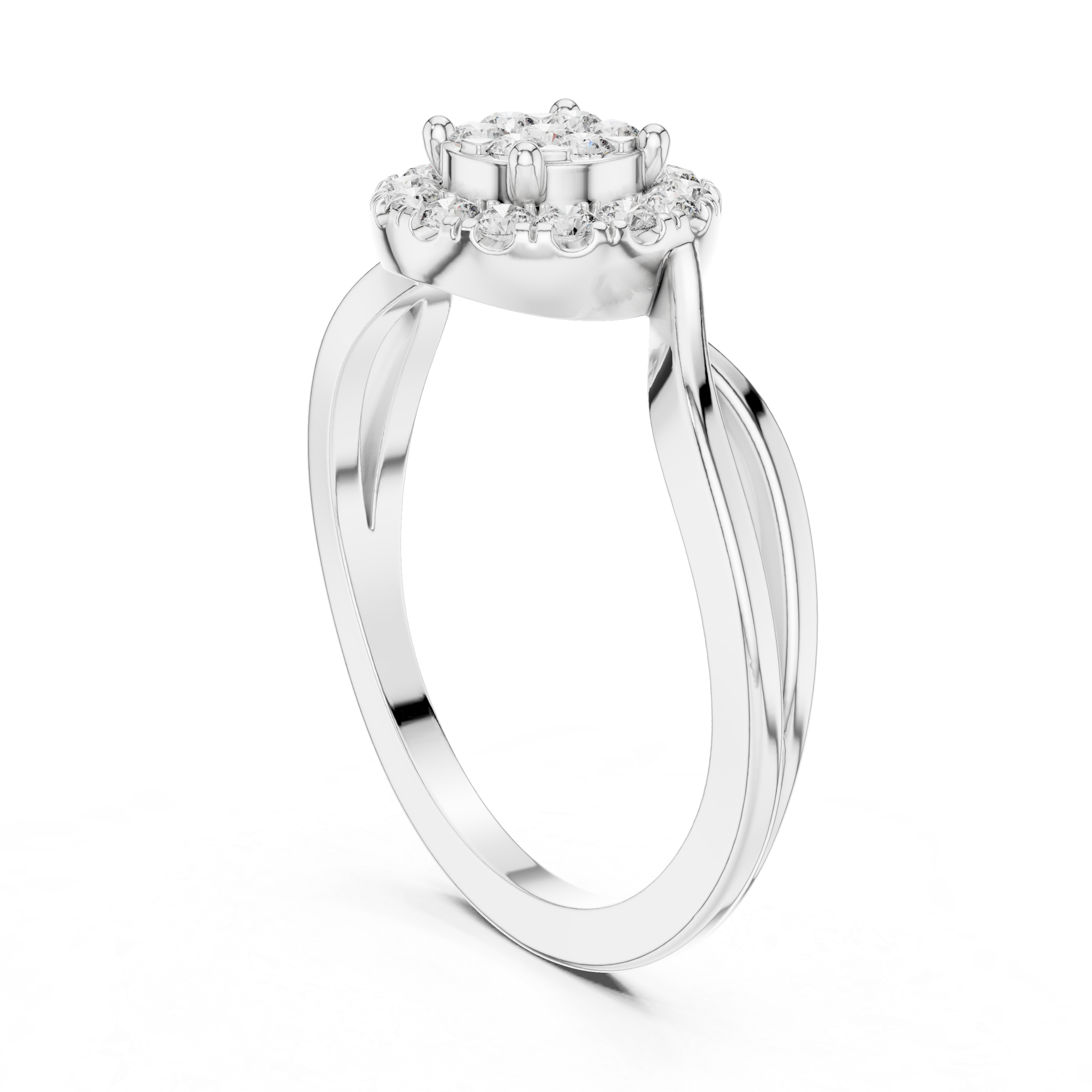Horizon Line lab grown diamond ring