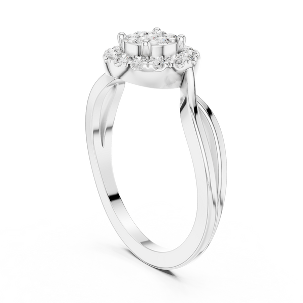 Horizon Line lab grown diamond ring
