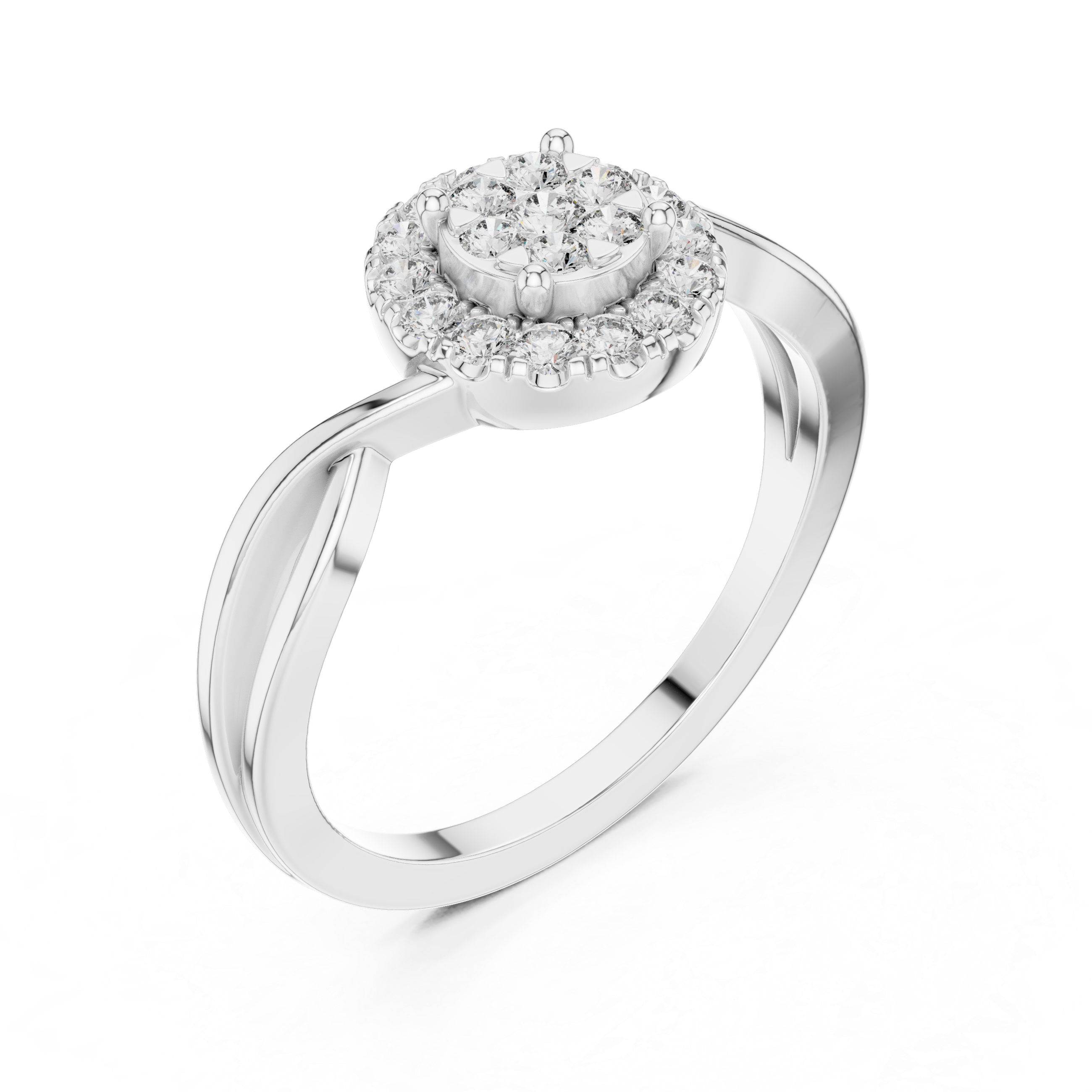 Horizon Line lab grown diamond ring