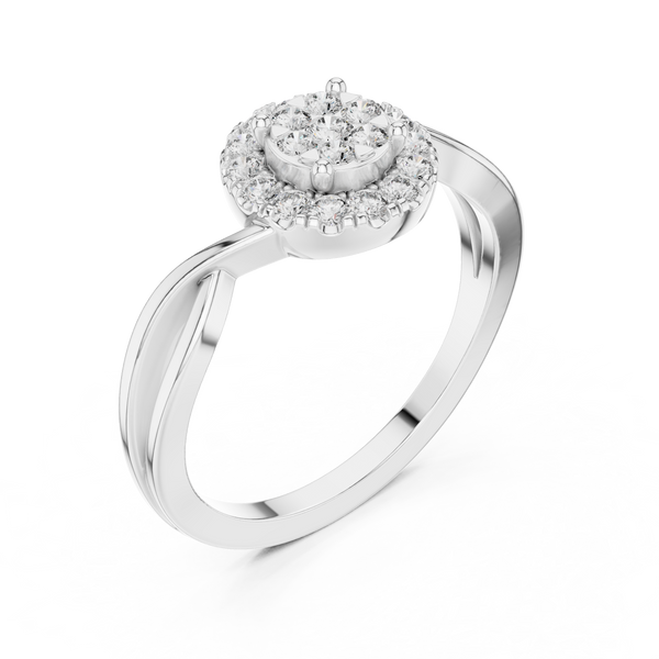 Horizon Line lab grown diamond ring