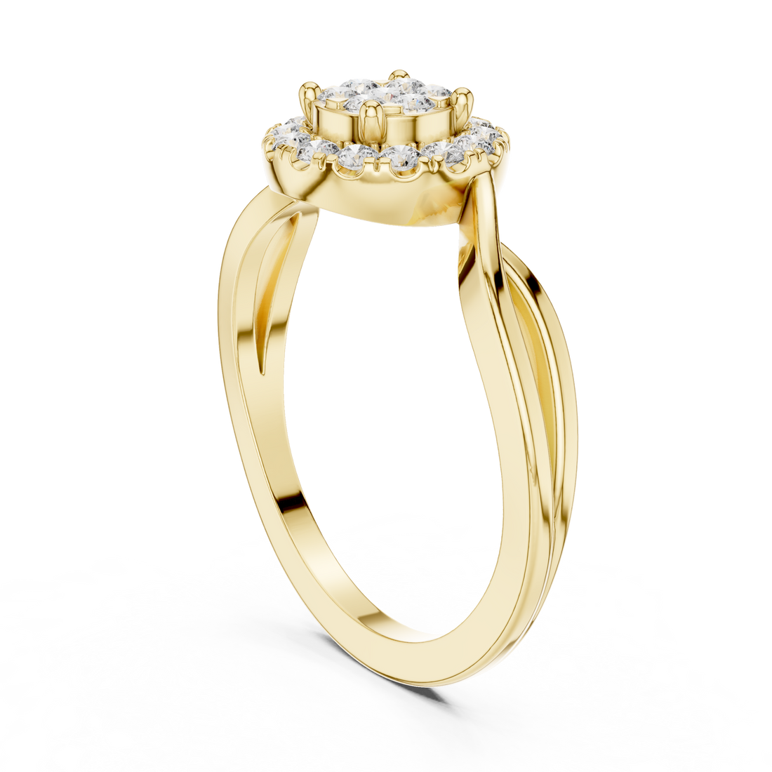 Horizon Line lab grown diamond ring