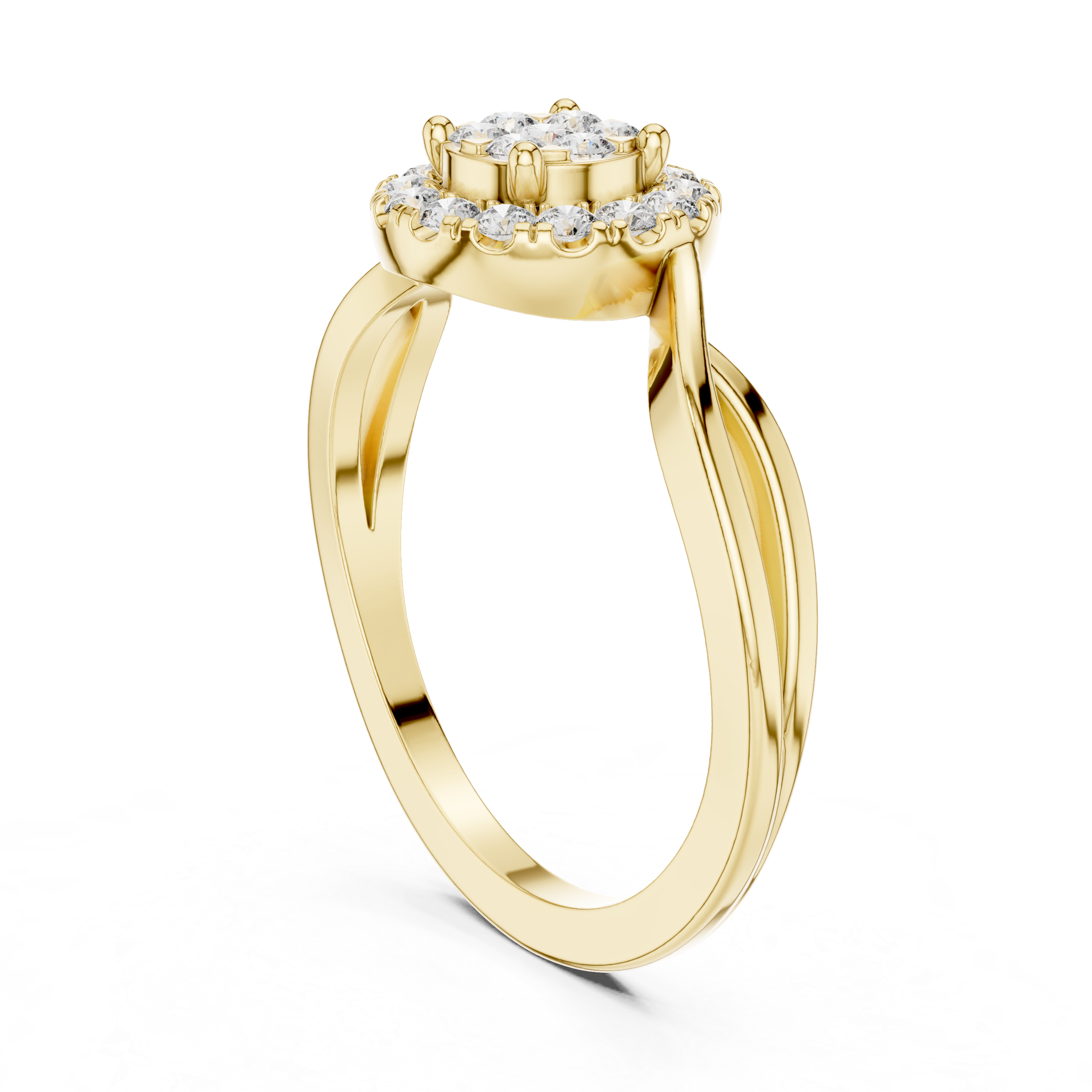 Horizon Line lab grown diamond ring