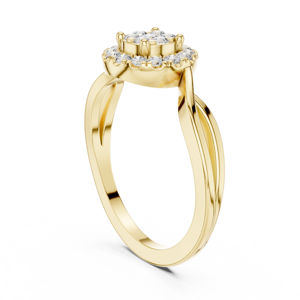 Horizon Line lab grown diamond ring