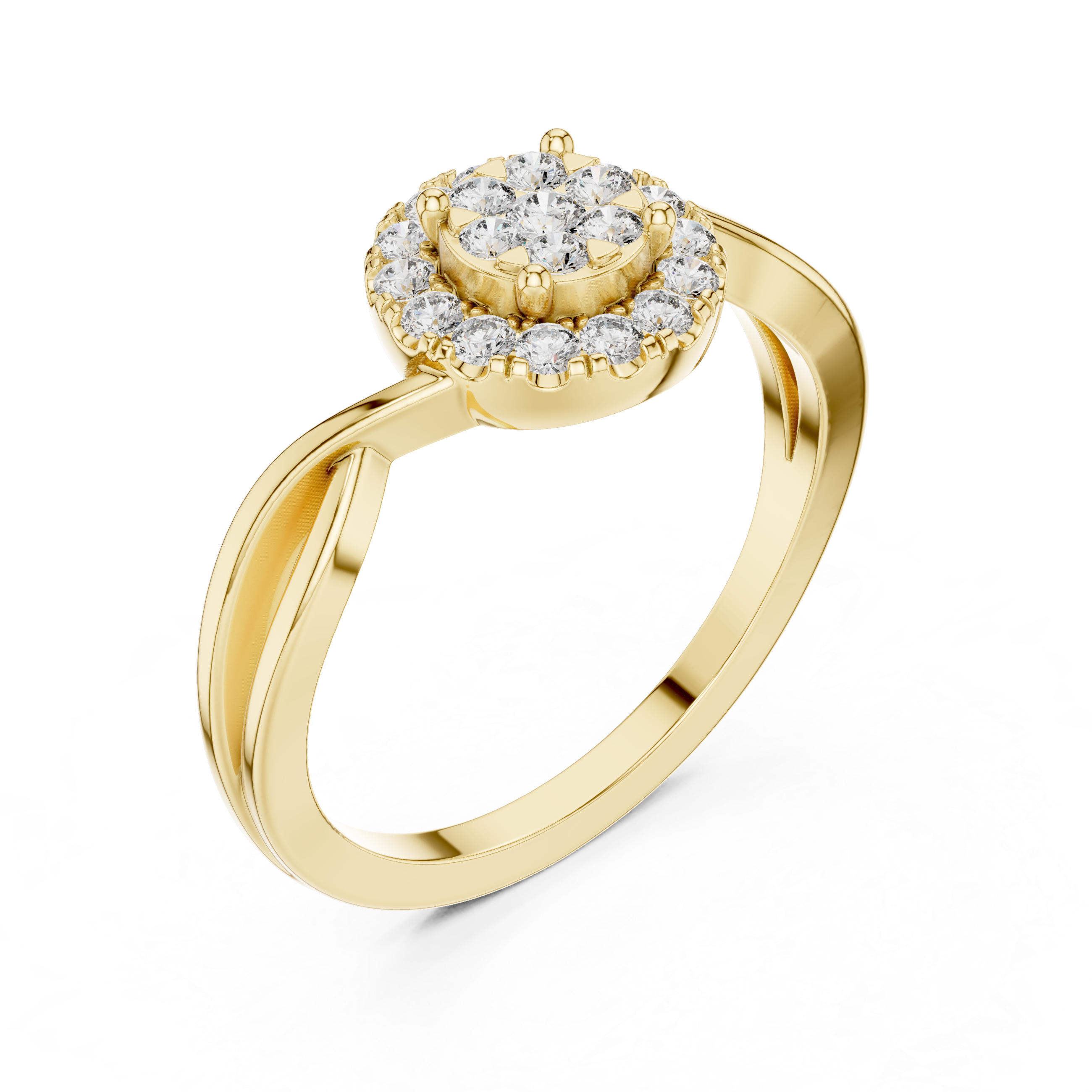 Horizon Line lab grown diamond ring