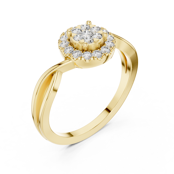 Horizon Line lab grown diamond ring