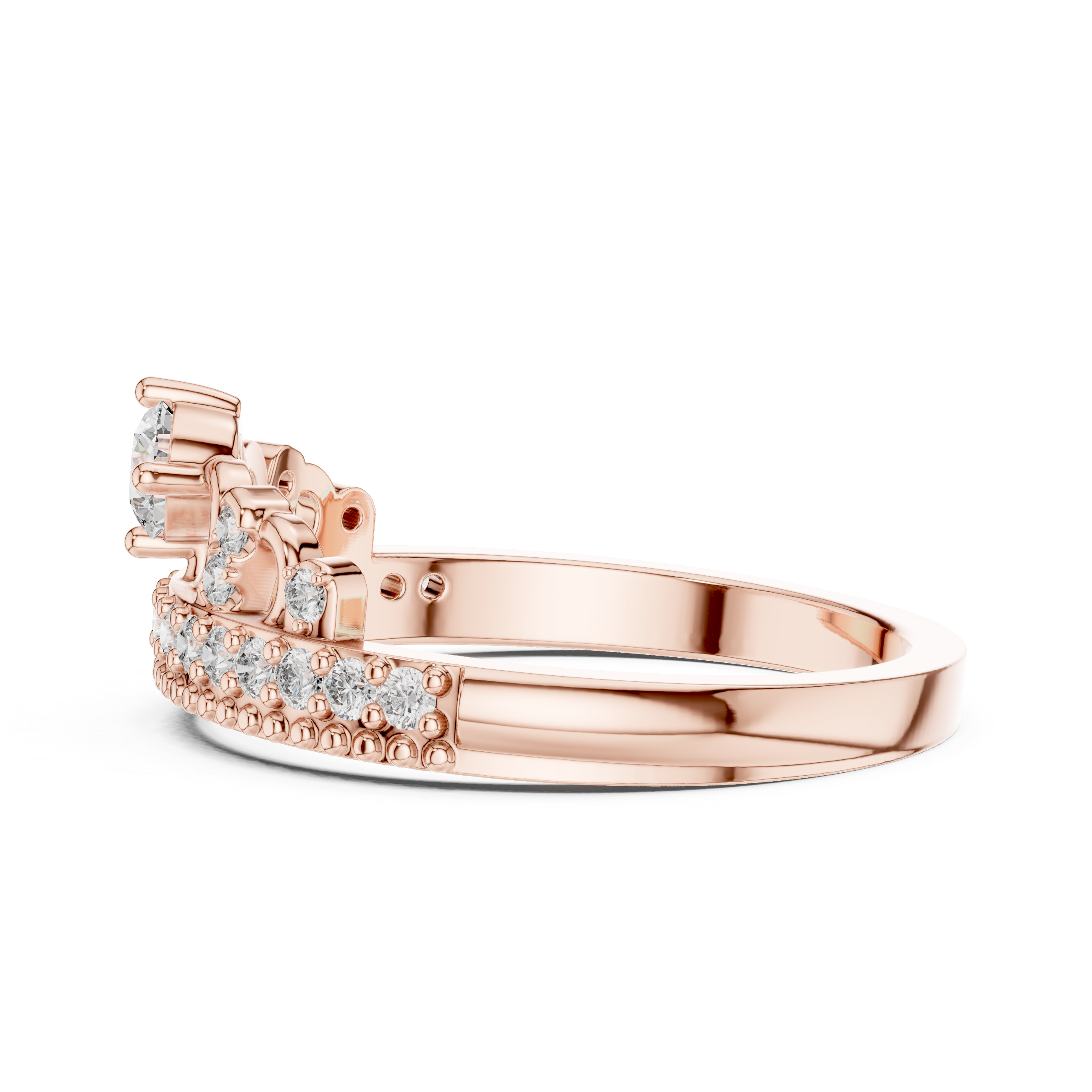 Abstract Art lab grown diamond ring
