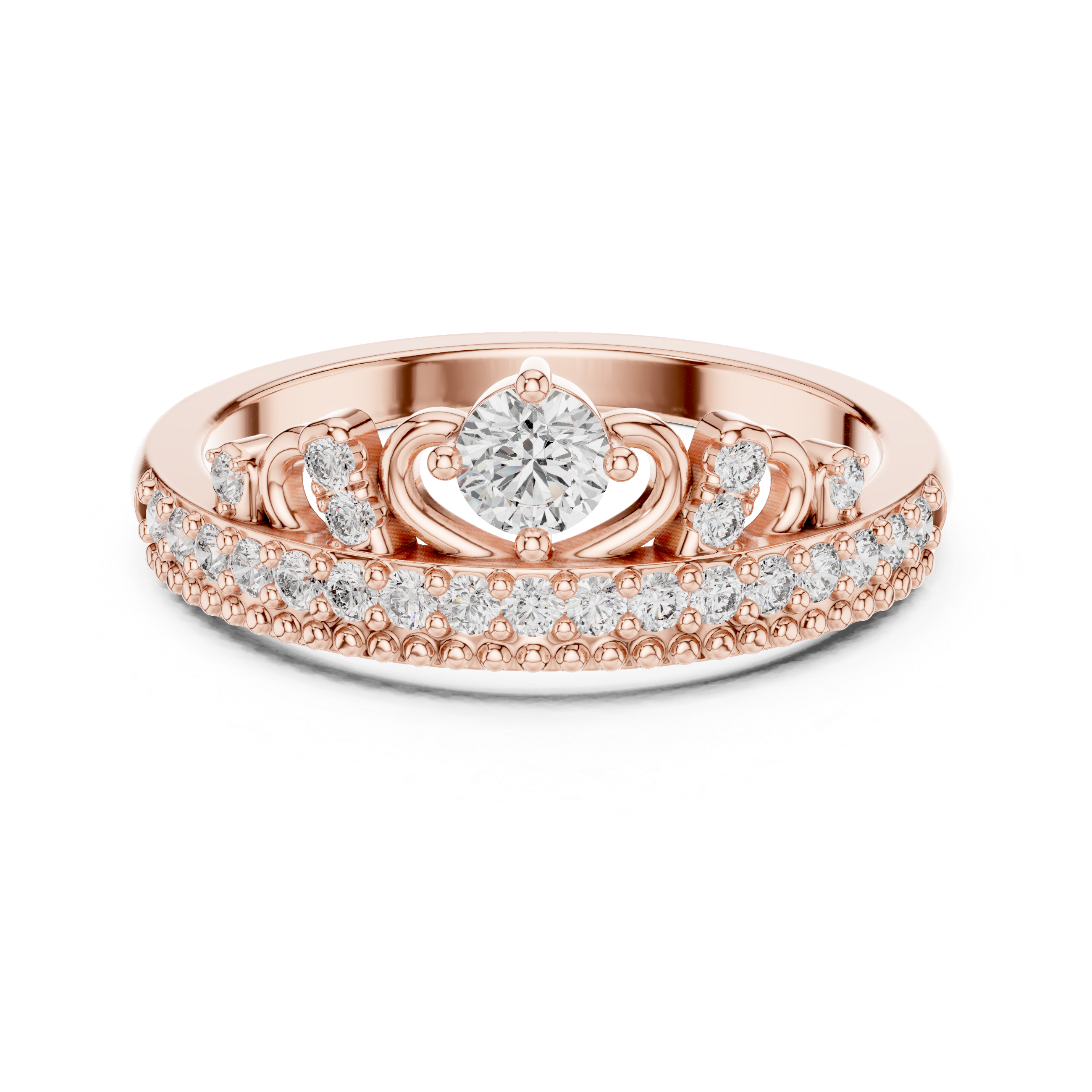 Abstract Art lab grown diamond ring