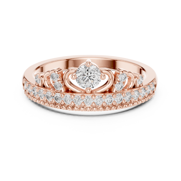 Abstract Art lab grown diamond ring