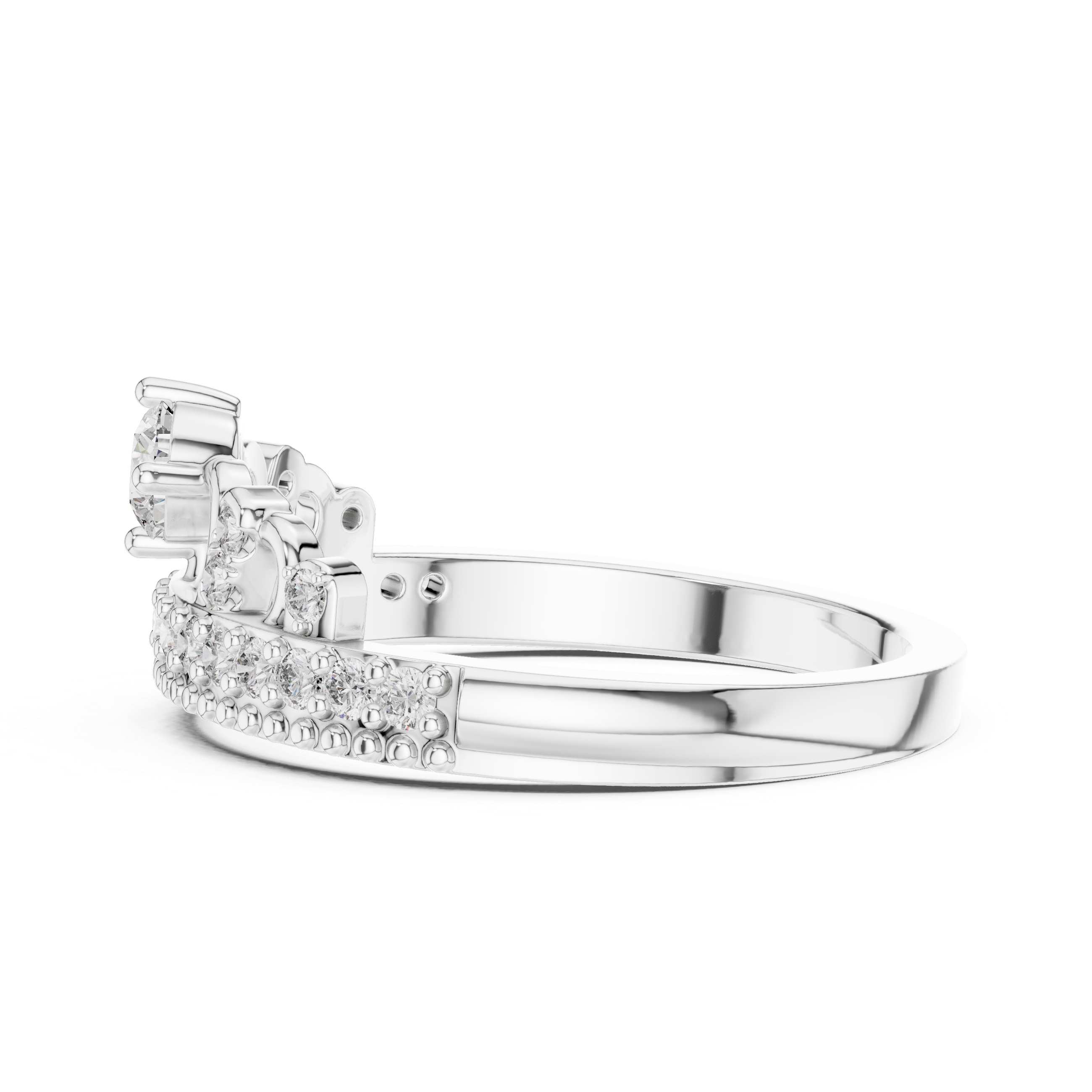 Abstract Art lab grown diamond ring