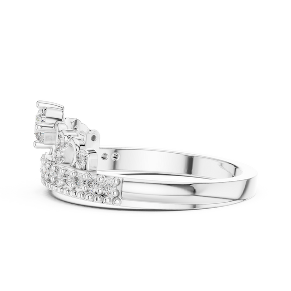 Abstract Art lab grown diamond ring