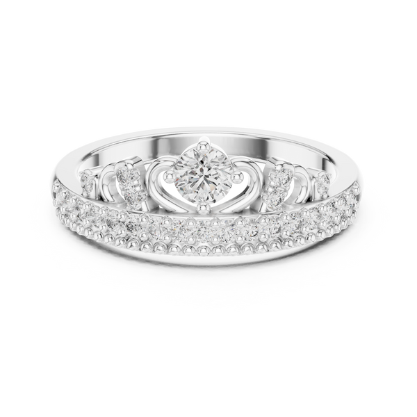 Abstract Art lab grown diamond ring