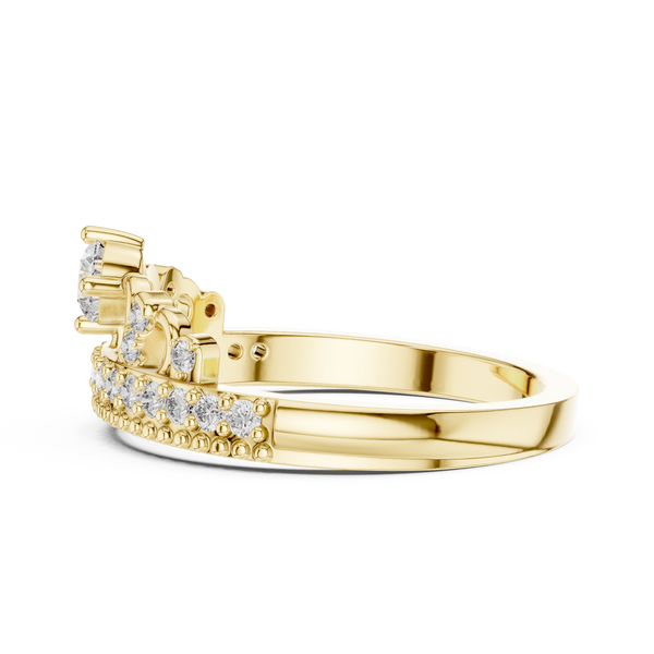 Abstract Art lab grown diamond ring