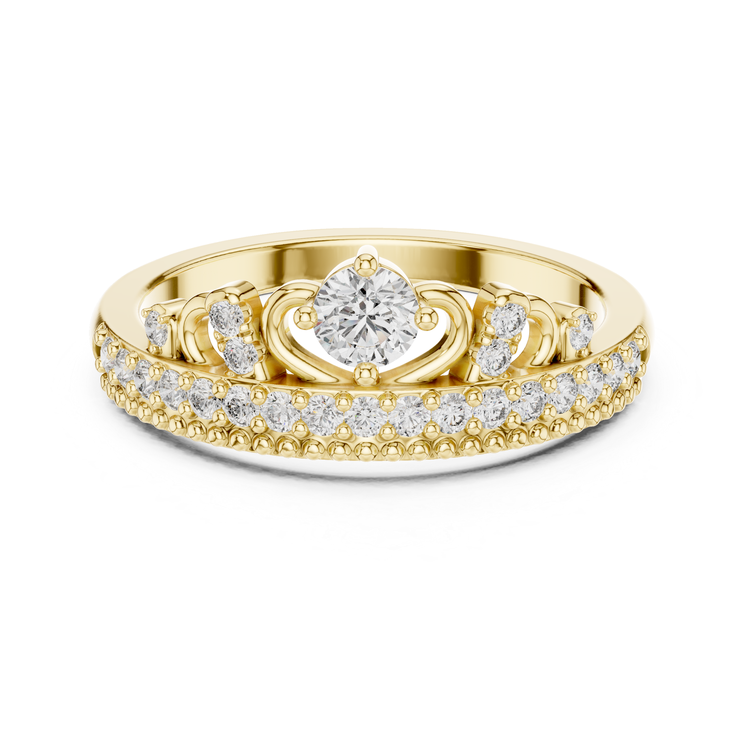 Abstract Art lab grown diamond ring