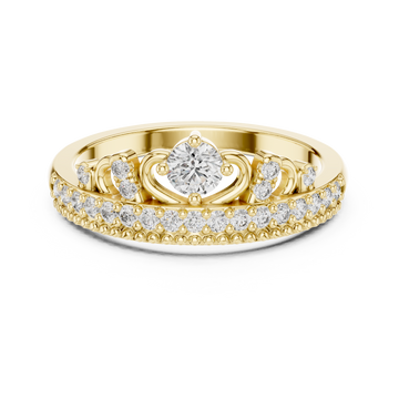 Abstract Art lab grown diamond ring