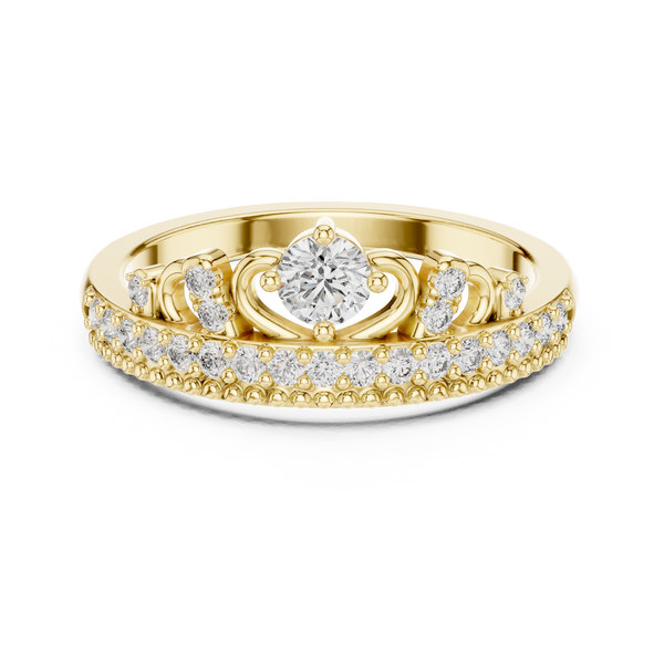Abstract Art lab grown diamond ring