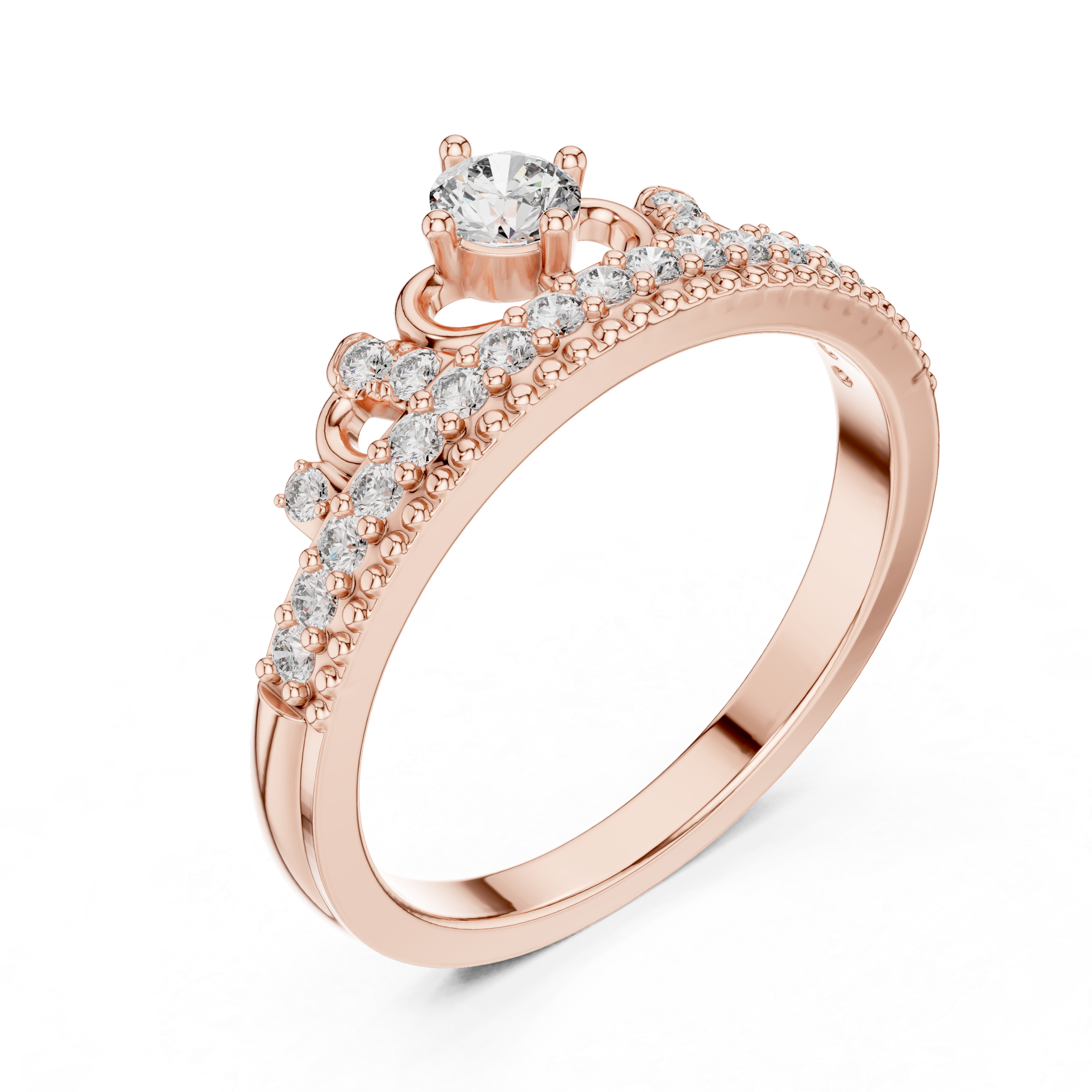 Abstract Art lab grown diamond ring