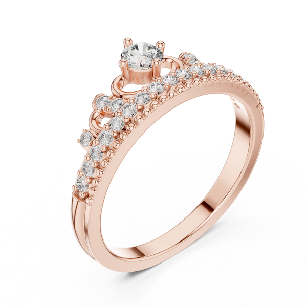Abstract Art lab grown diamond ring