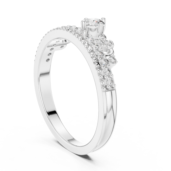 Abstract Art lab grown diamond ring
