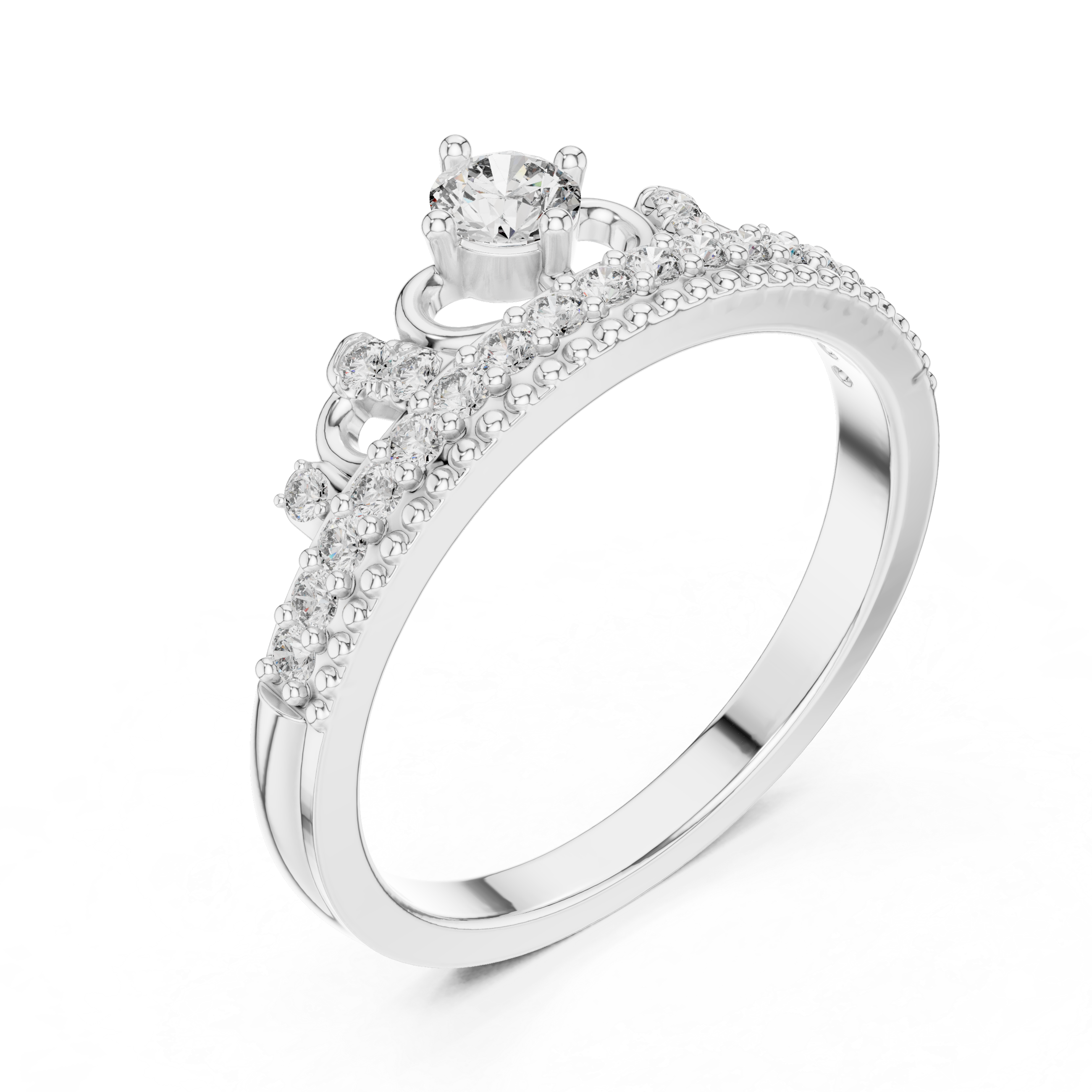 Abstract Art lab grown diamond ring