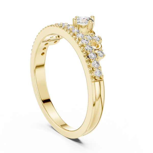 Abstract Art lab grown diamond ring