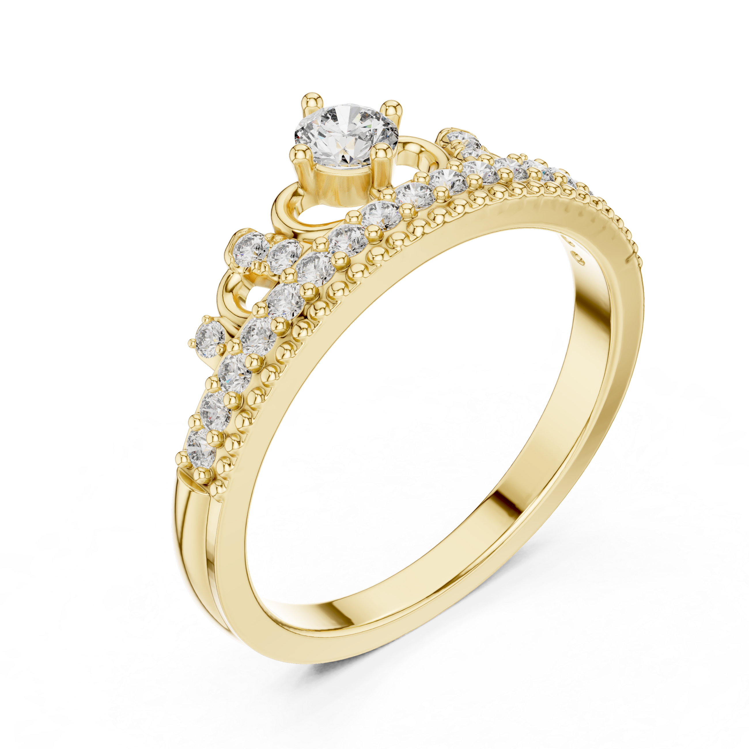 Abstract Art lab grown diamond ring