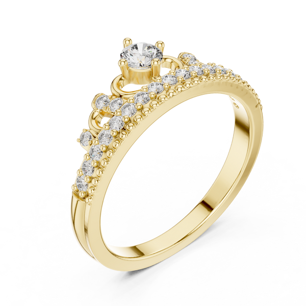Abstract Art lab grown diamond ring