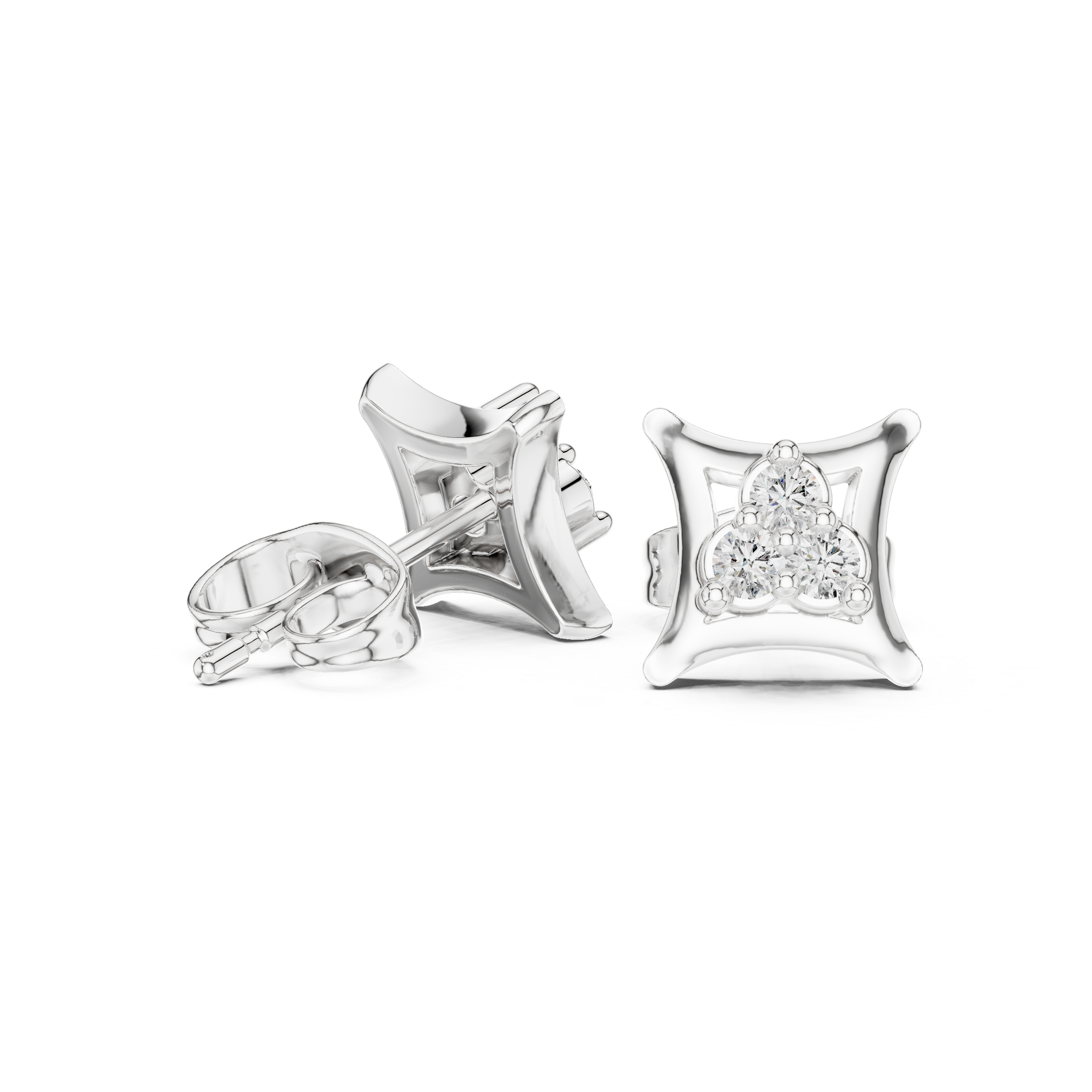Still Water lab grown diamond earring design