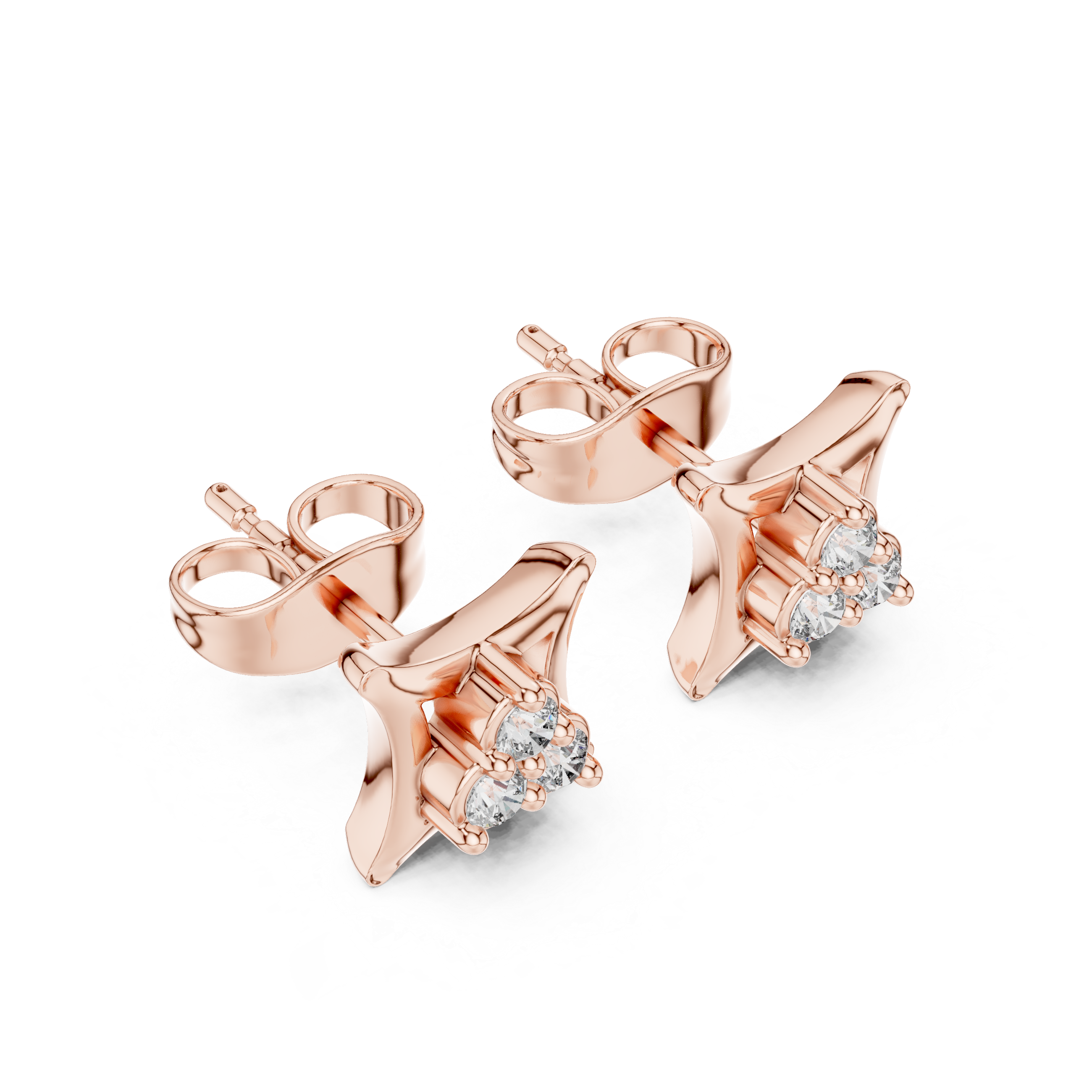 Still Water lab grown diamond earring design