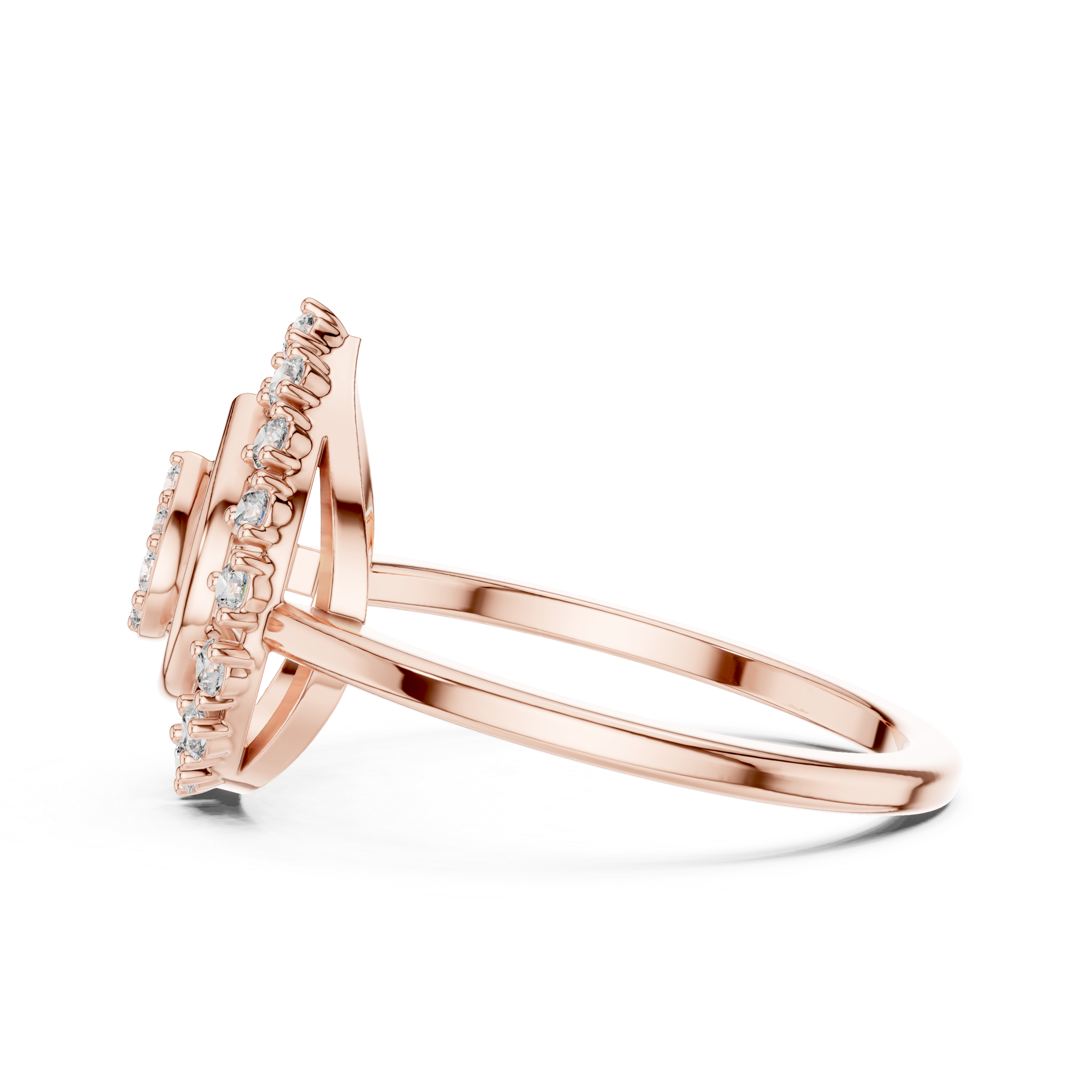 Sculpted Form lab grown diamond ring
