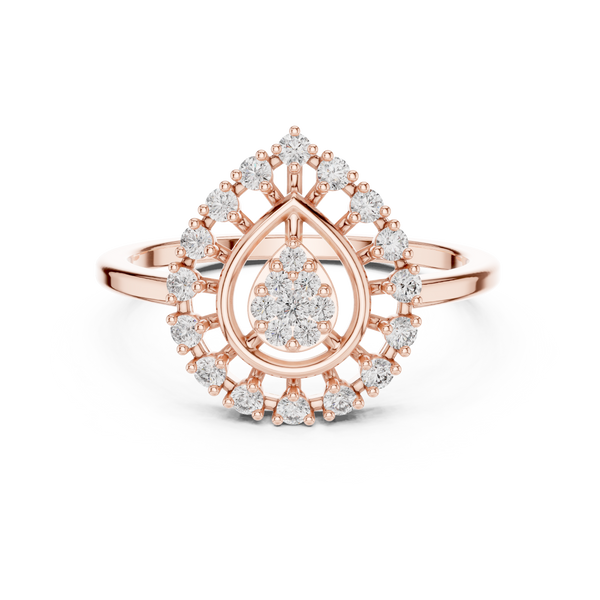 Sculpted Form lab grown diamond ring