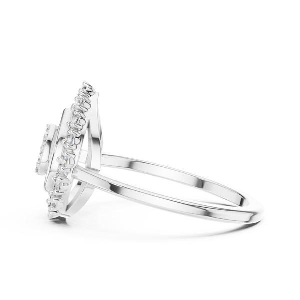 Sculpted Form lab grown diamond ring