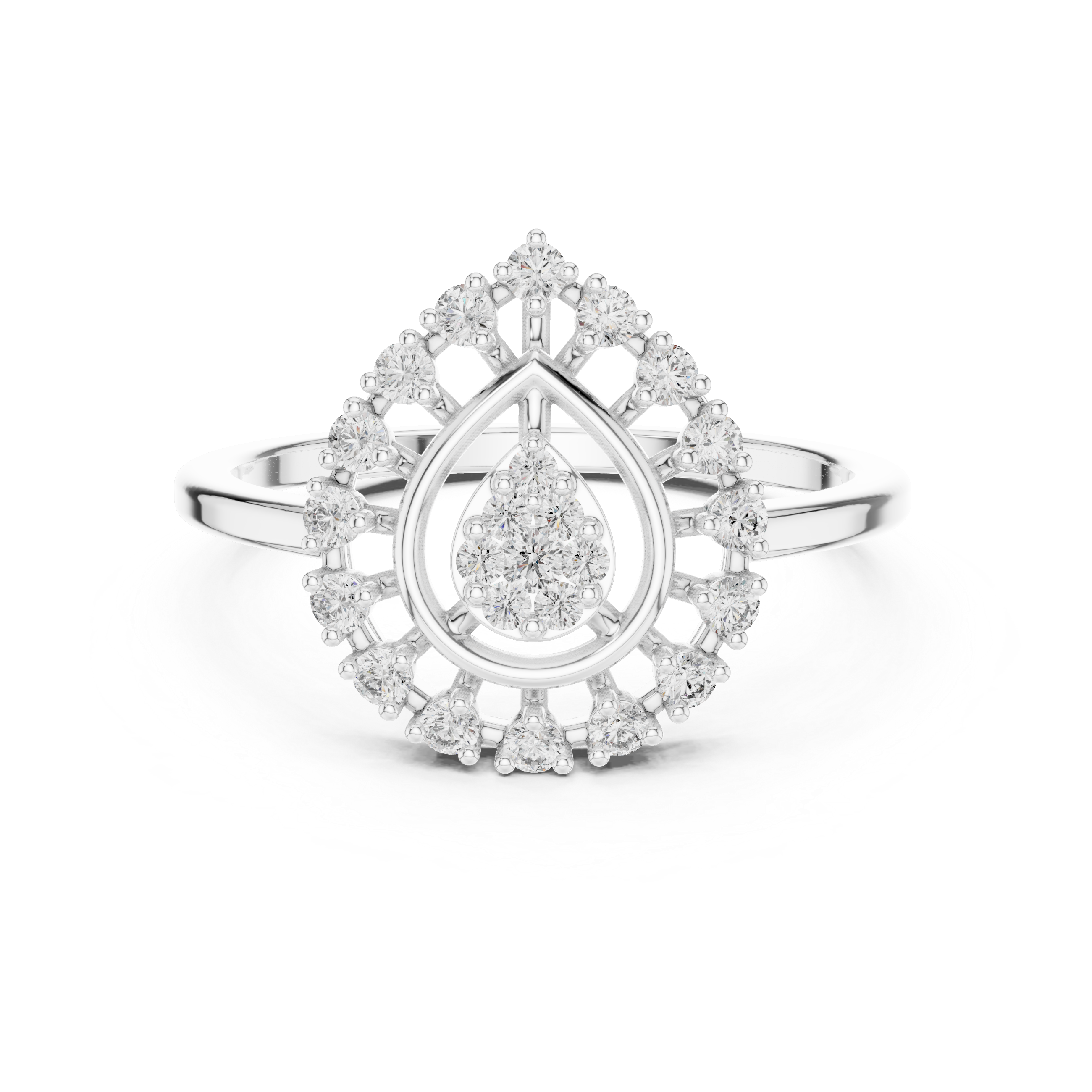 Sculpted Form lab grown diamond ring
