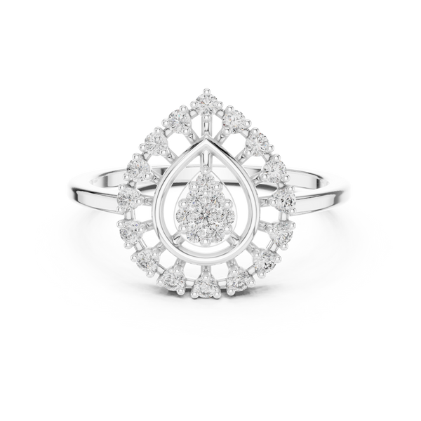 Sculpted Form lab grown diamond ring