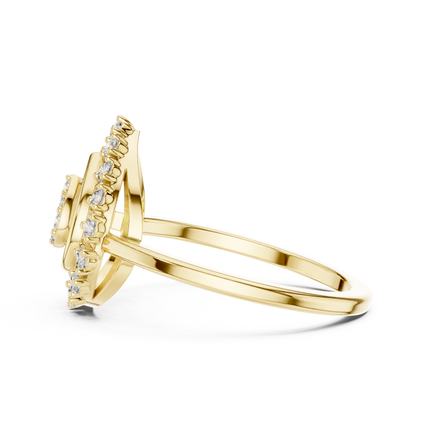 Sculpted Form lab grown diamond ring