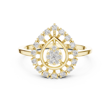 Sculpted Form lab grown diamond ring