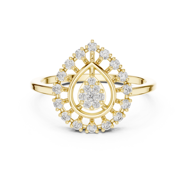 Sculpted Form lab grown diamond ring