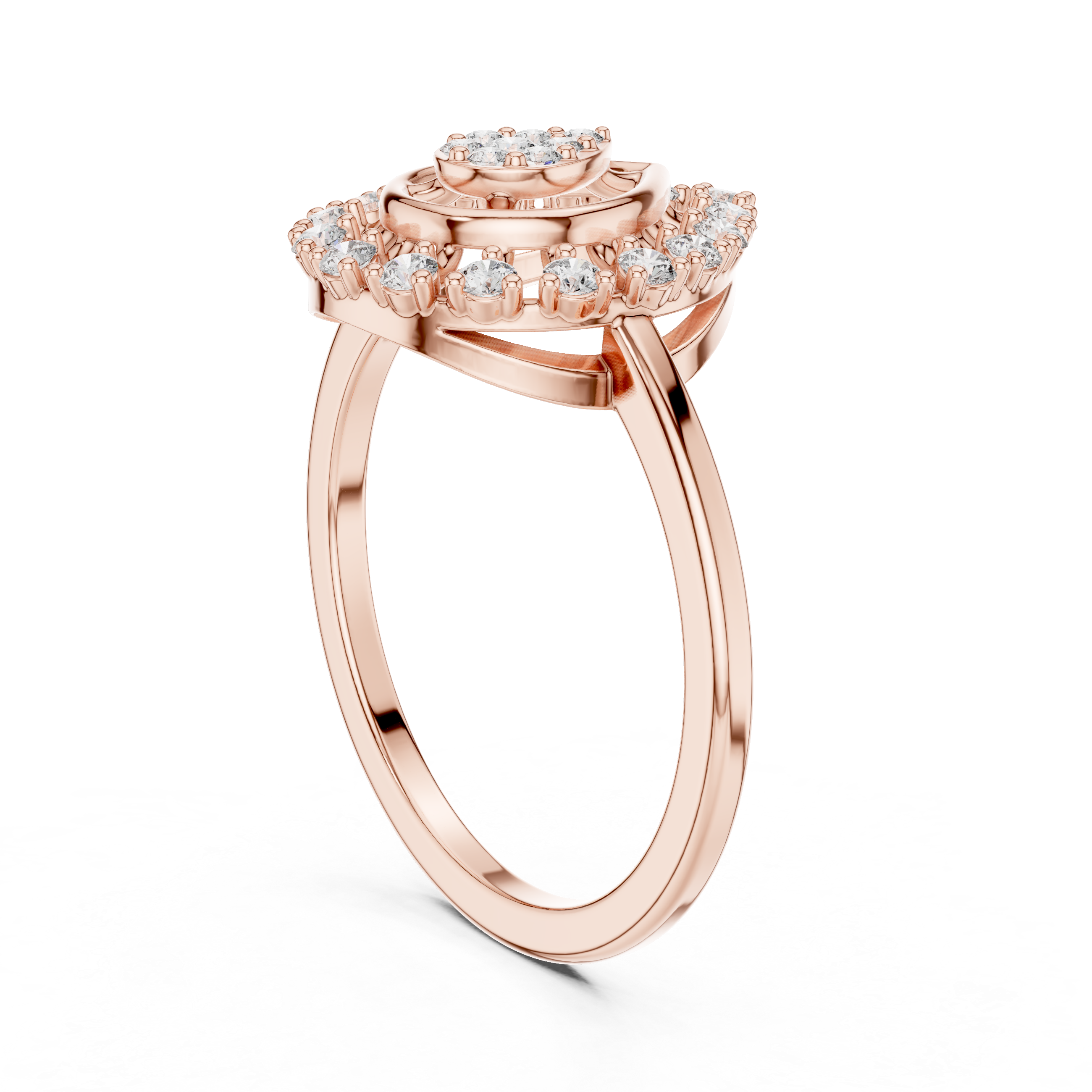 Sculpted Form lab grown diamond ring