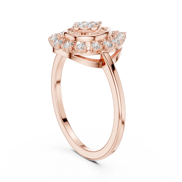 Sculpted Form lab grown diamond ring