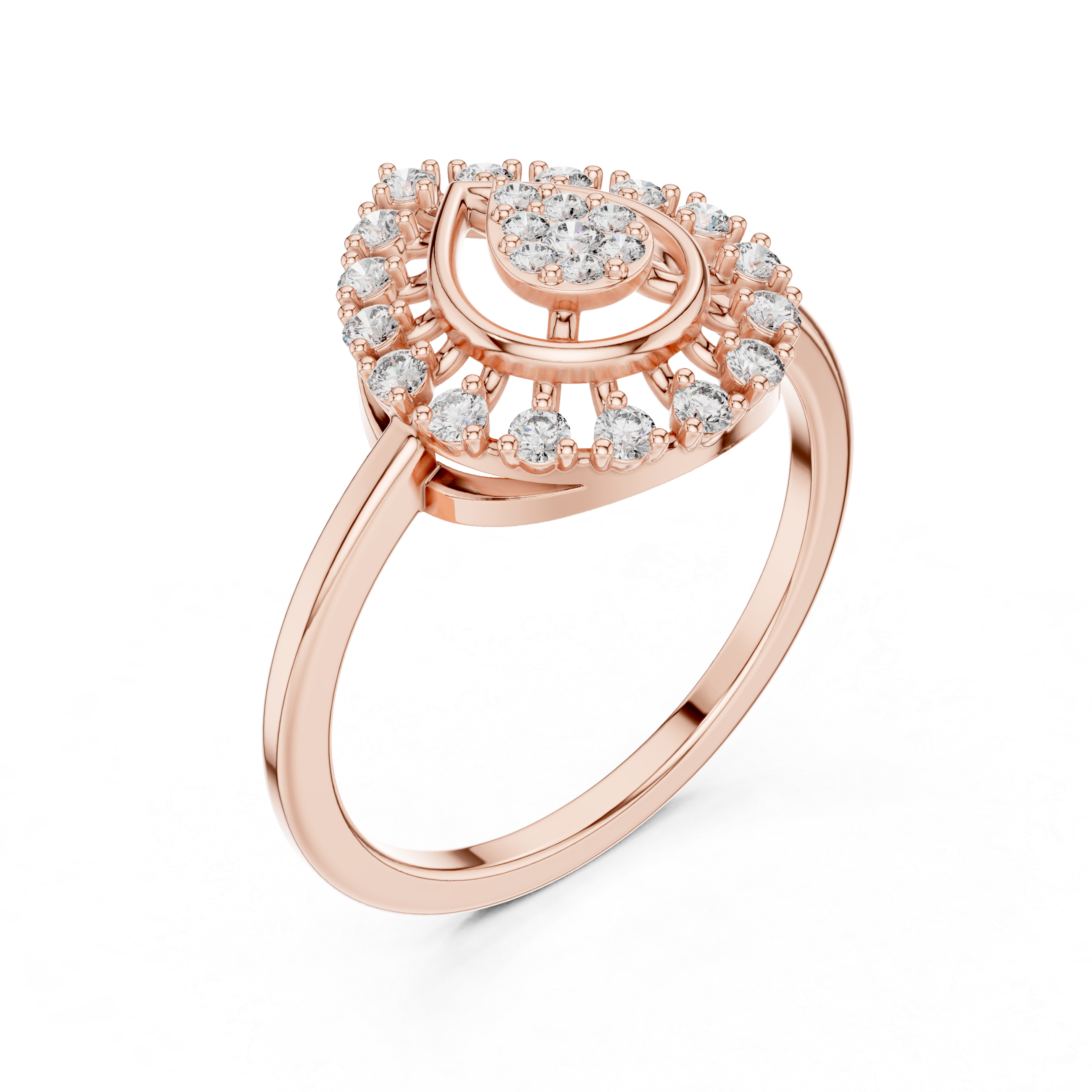 Sculpted Form lab grown diamond ring