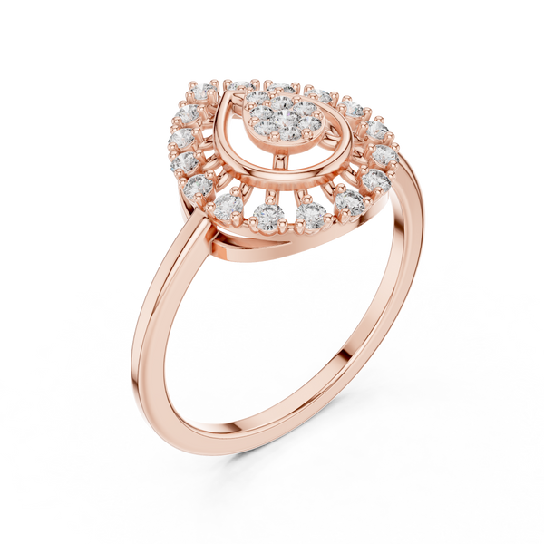 Sculpted Form lab grown diamond ring