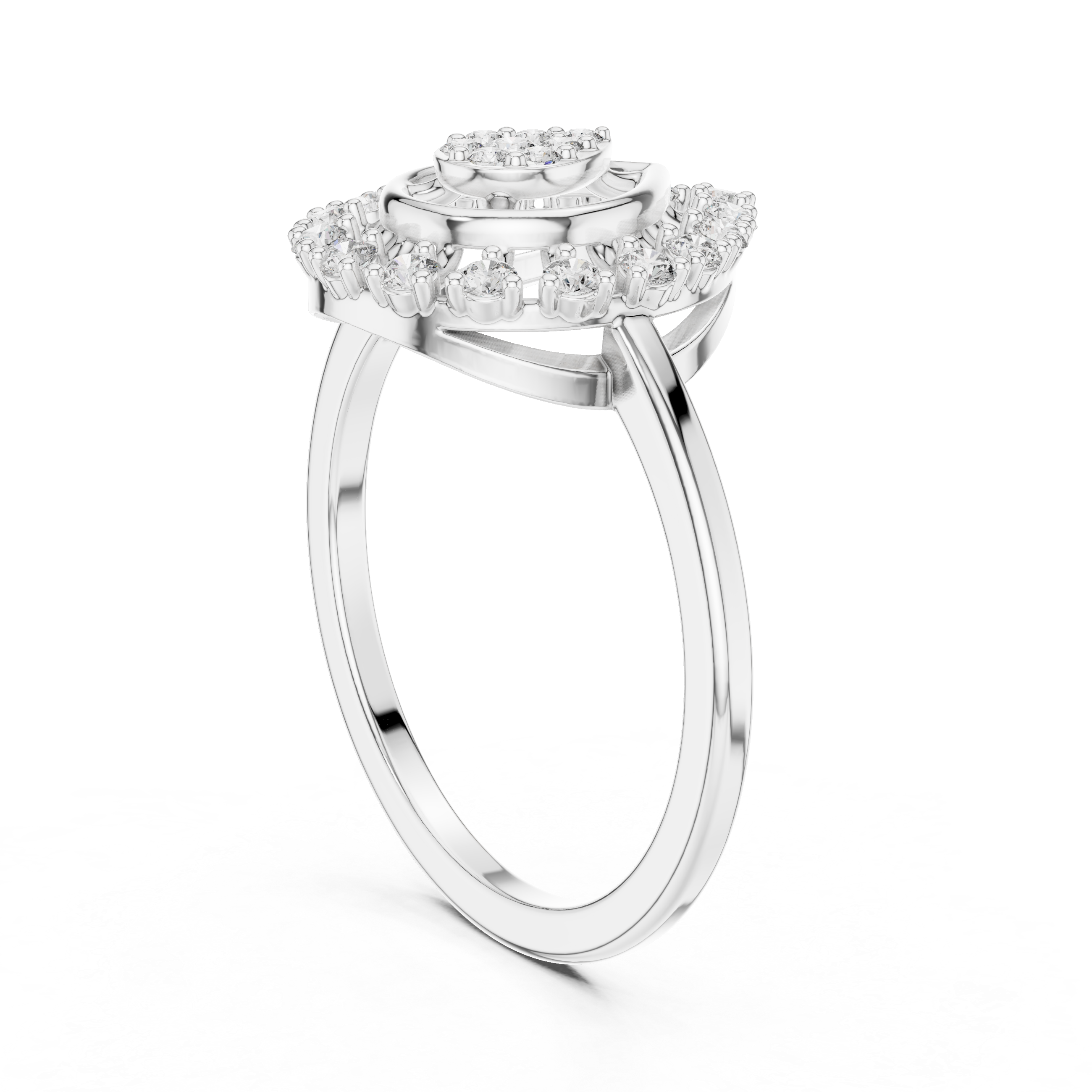 Sculpted Form lab grown diamond ring