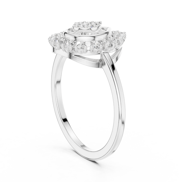 Sculpted Form lab grown diamond ring