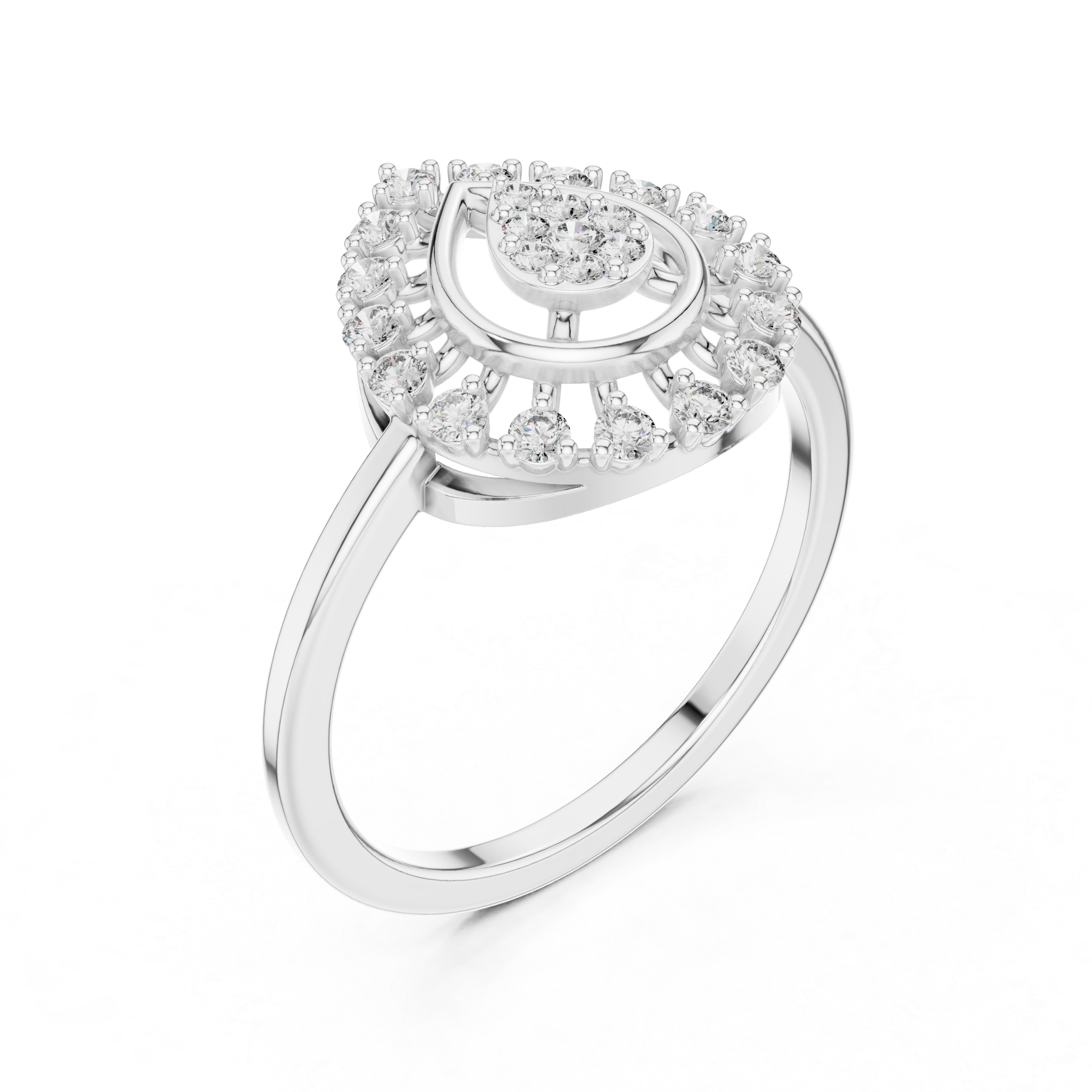 Sculpted Form lab grown diamond ring
